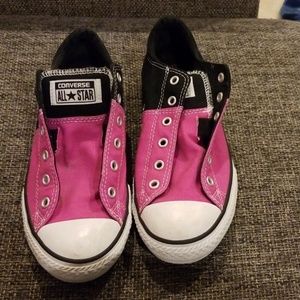 Pink and Black women's Converse